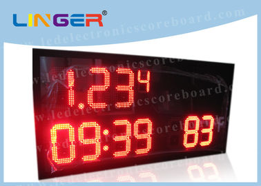 Semi - reloj al aire libre del LED Digital con la función 15kgs del tiempo/de la temperatura