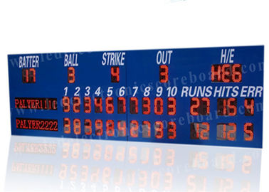 Marcador profesional del béisbol del LED con el gabinete azul 1400mm*3800mm*100m m del marco