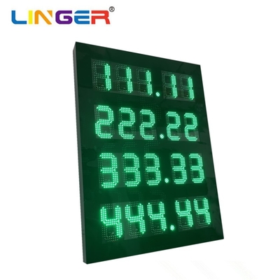 Muestra doble 140pcs/Digit del precio de la gasolina del color verde LED de los lados