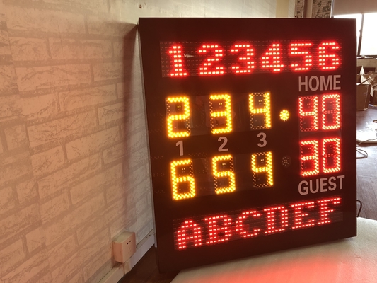 Dígito de 6 pulgadas en Amber Color Led Tennis Scoreboard con Team Name