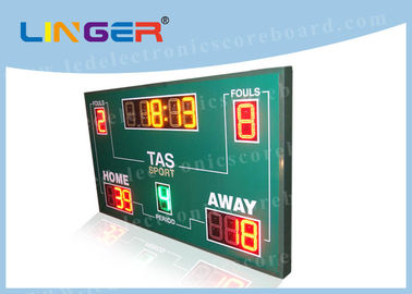 Marcador inalámbrico del baloncesto, contador de tiempo del reloj del baloncesto rojo/amarillo/color verde