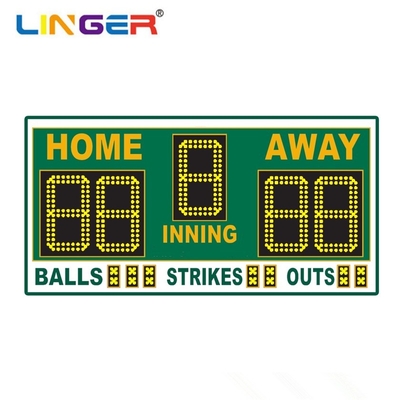 Tabla de béisbol electrónica de alta resolución con segmento LED de dígito y alta tasa de actualización