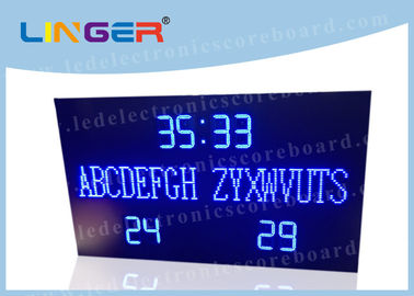 Los módulos del pixel de P12mm para el nombre del equipo llevaron el marcador electrónico en color azul
