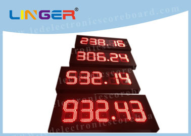 Color rojo del LED de la gasolina de la muestra de gran tamaño del precio con 6 líneas gabinete de aluminio del marco/del hierro