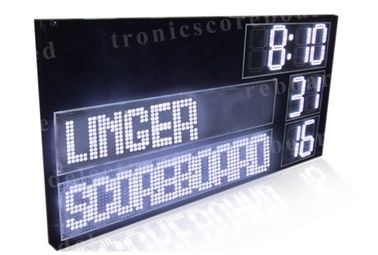 Marcador del fútbol de P16mm LED con mantenimiento fácil de los dígitos blancos del color