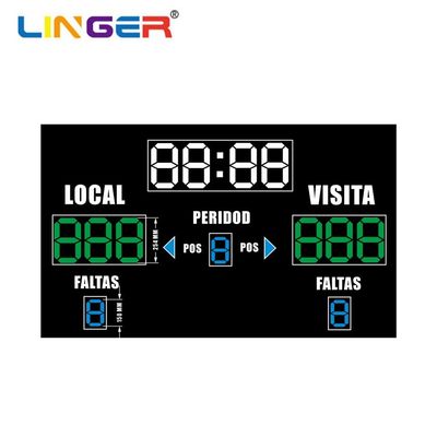 Blanco/verde/azul Brillo de la altura Tablero electrónico para el juego de baloncesto