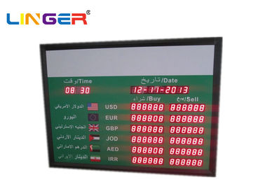 El panel interior de la tablilla de anuncios de la tasa de cambio de 1,8 pulgadas en árabe, 2 años de garantía