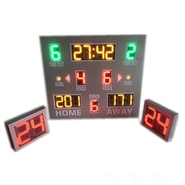 Marcador inalámbrico del baloncesto del control LED de Digitaces con el reloj de tiro en 3 clases de colores