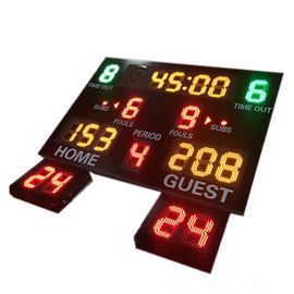 Marcador interior del baloncesto de Digitaces del gimnasio del uso con 24 relojes de tiro de los segundos