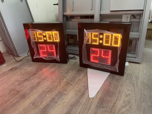 reloj de tiro de acrílico del color rojo del tablero de 4m m con tiempo del juego